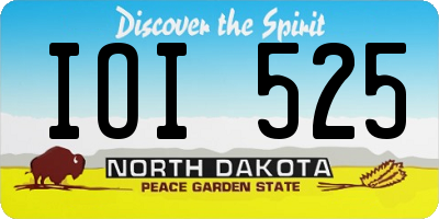 ND license plate IOI525