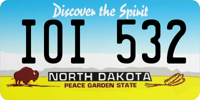 ND license plate IOI532