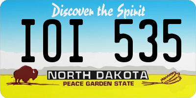 ND license plate IOI535