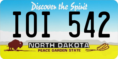ND license plate IOI542