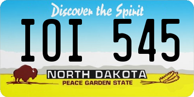 ND license plate IOI545