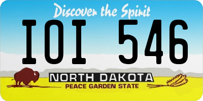 ND license plate IOI546