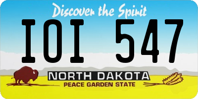 ND license plate IOI547