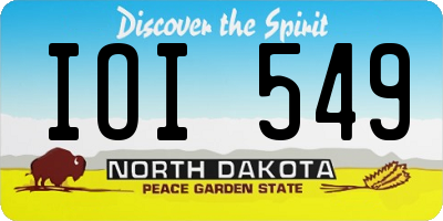 ND license plate IOI549
