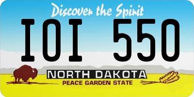 ND license plate IOI550