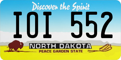 ND license plate IOI552