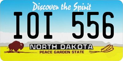 ND license plate IOI556