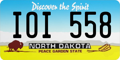 ND license plate IOI558