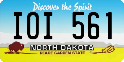 ND license plate IOI561