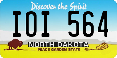 ND license plate IOI564