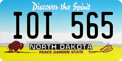 ND license plate IOI565