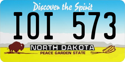 ND license plate IOI573