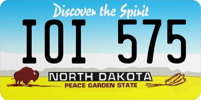 ND license plate IOI575