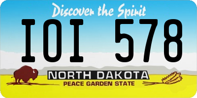 ND license plate IOI578