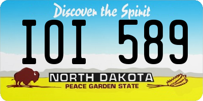 ND license plate IOI589