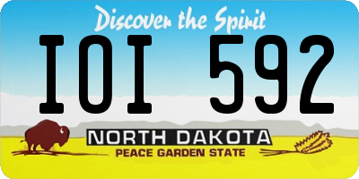 ND license plate IOI592