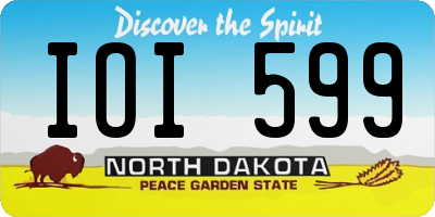 ND license plate IOI599