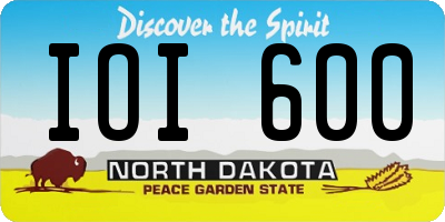 ND license plate IOI600