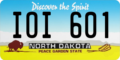ND license plate IOI601