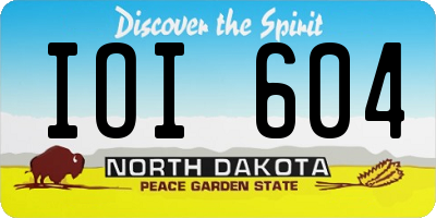 ND license plate IOI604