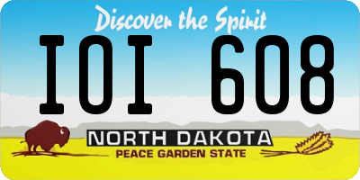 ND license plate IOI608