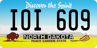 ND license plate IOI609