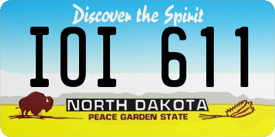 ND license plate IOI611