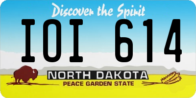 ND license plate IOI614