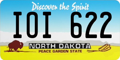 ND license plate IOI622