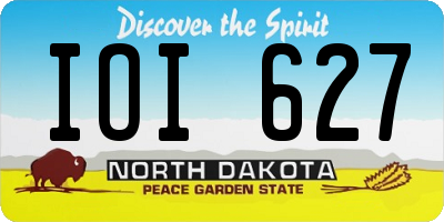 ND license plate IOI627