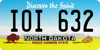 ND license plate IOI632