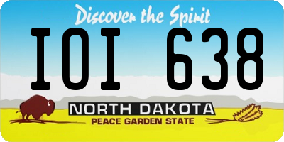 ND license plate IOI638