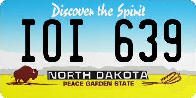 ND license plate IOI639