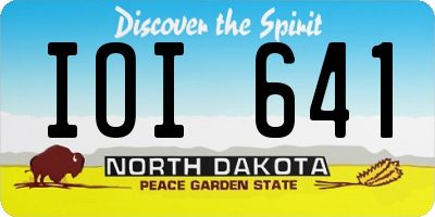 ND license plate IOI641