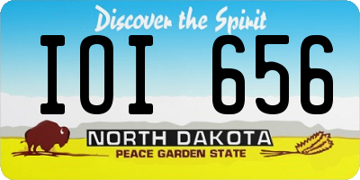 ND license plate IOI656