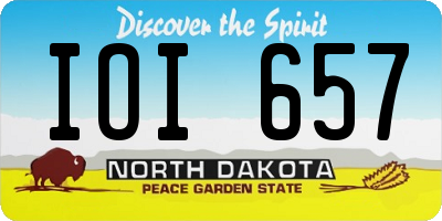 ND license plate IOI657