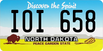 ND license plate IOI658