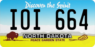 ND license plate IOI664