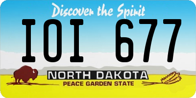 ND license plate IOI677