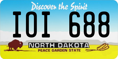 ND license plate IOI688