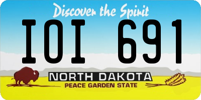 ND license plate IOI691