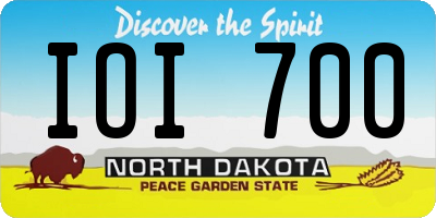 ND license plate IOI700