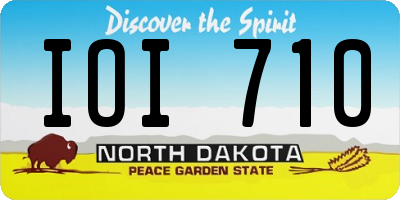 ND license plate IOI710