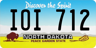 ND license plate IOI712
