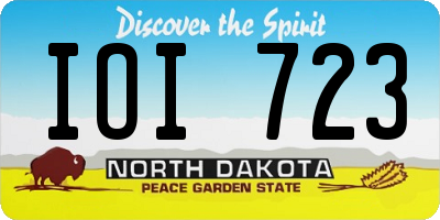 ND license plate IOI723