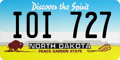 ND license plate IOI727
