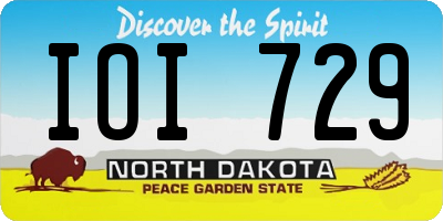 ND license plate IOI729