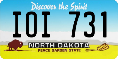 ND license plate IOI731