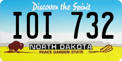 ND license plate IOI732