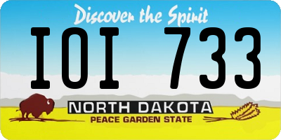ND license plate IOI733